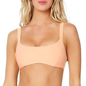 NWT l*space Jess Ribbed Textured Bikini Top in Tangy Sz. XL